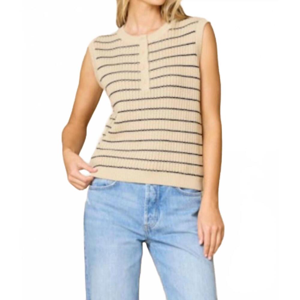NEW STITCHES & STRIPES singer vest in rye combo